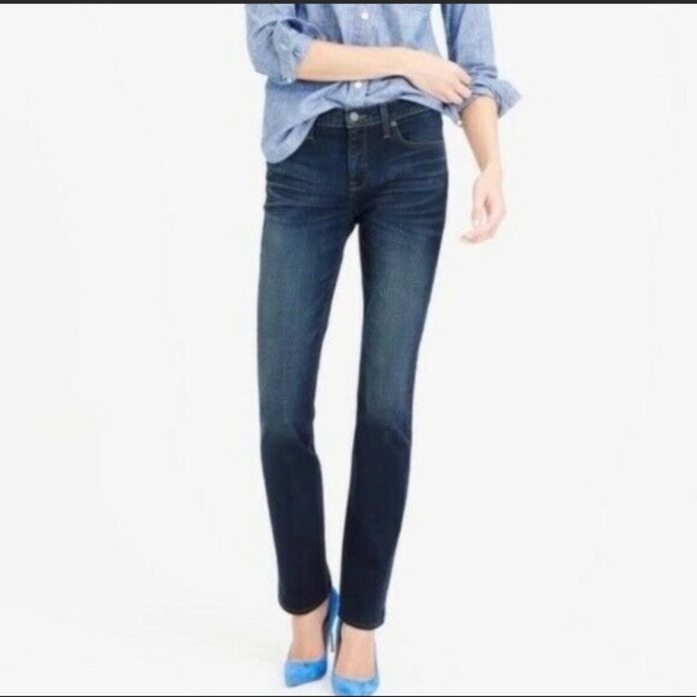 J.Crew matchstick jeans low rise denim stretch blue dark women’s size 26 short